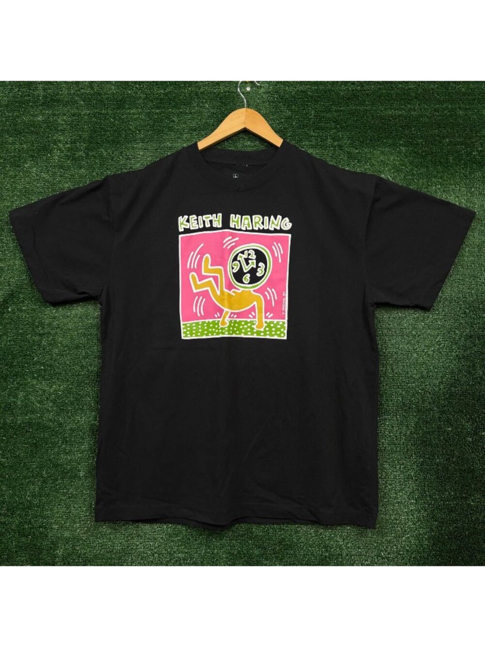 Keith Haring Clock Face Man N.Y.C. Fresh Festival T-Shirt Size Large
